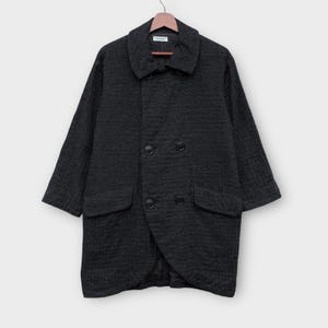 AW2003 Issey Miyake Plantation Wool Jacket Double Breasted Vintage Men Clothing Japanese Designer / M