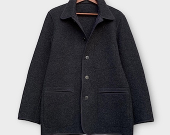 Vintage Agnes B Wool Trucker Jacket Made in France Size 2 - Etsy