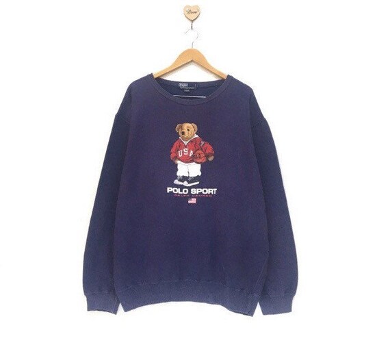 Rare! 90s POLO SPORT Ralph Lauren CrewNeck Long Sl