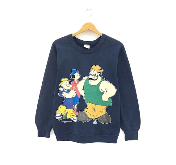 Rare! Vintage 90s Popeye The Sailor Crewneck Long… - image 1