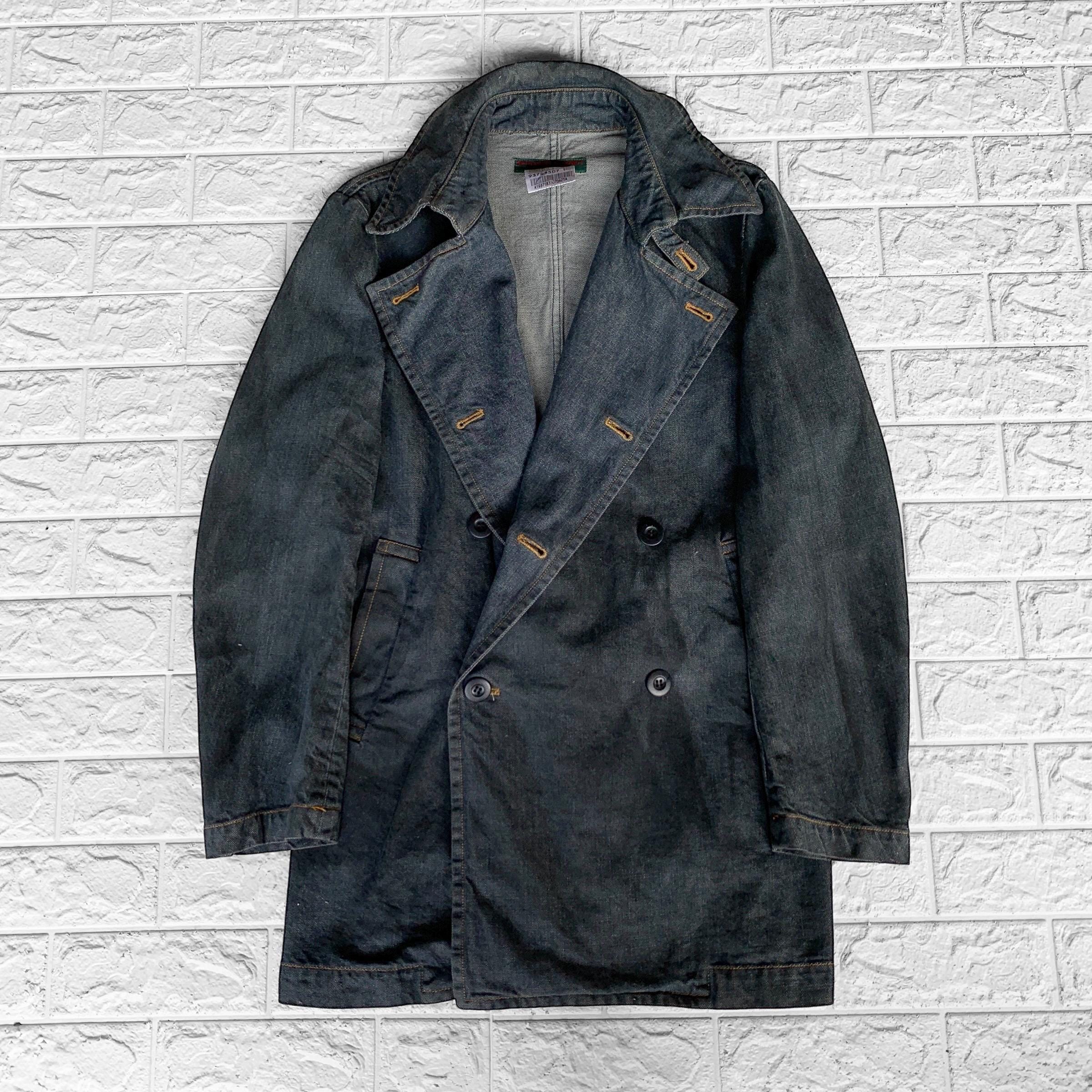 Katharine Hamnett London Blue Denim Button Down Cropped