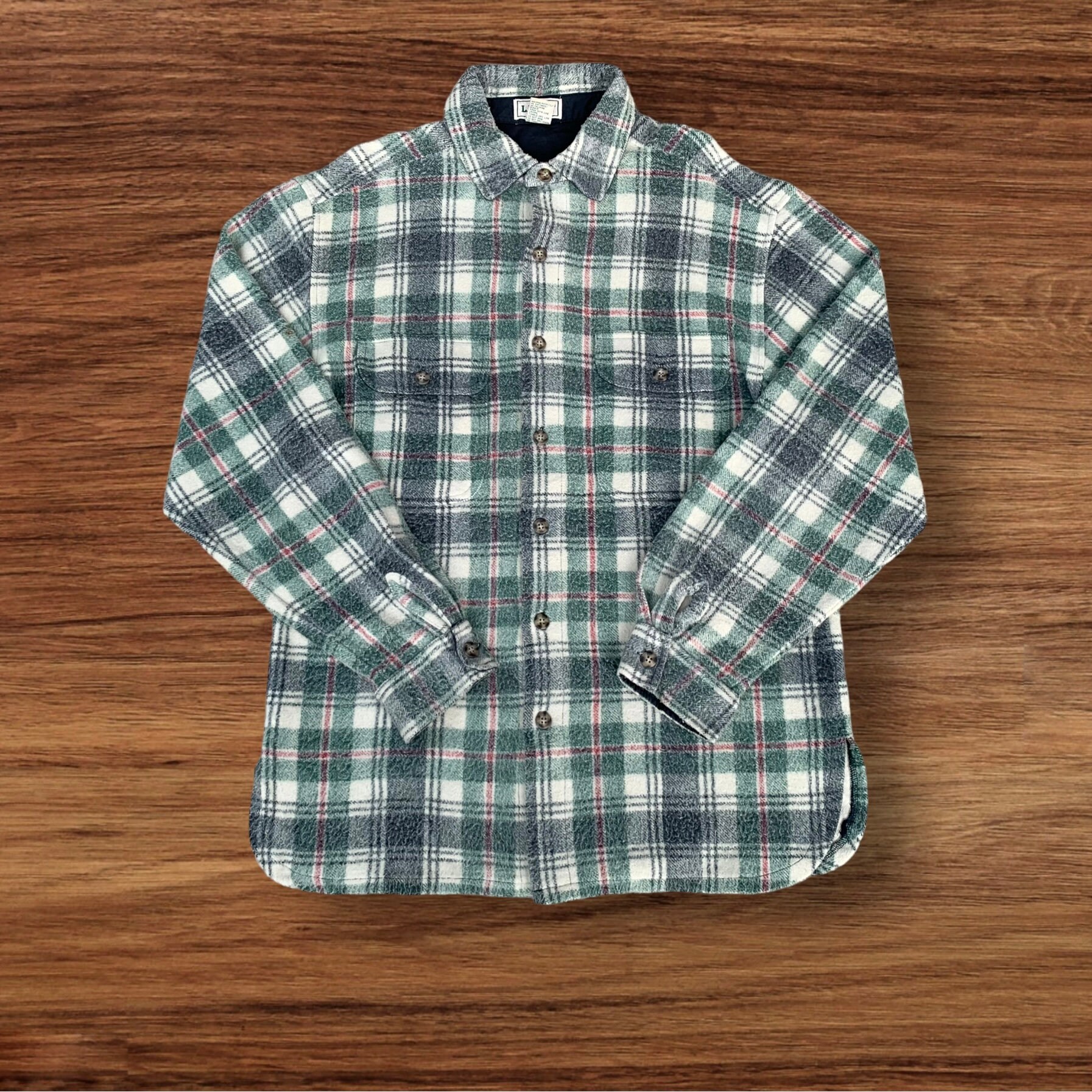 Vintage 90s LL Bean Plaid Flannel Shirt / Size Medium - Etsy