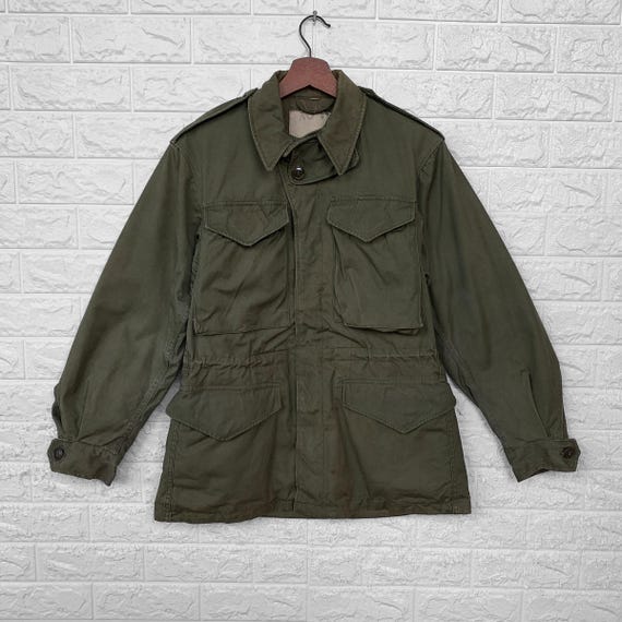 M43 WWII Field Jacket Vintage M1943 - US Army Military Coat Green