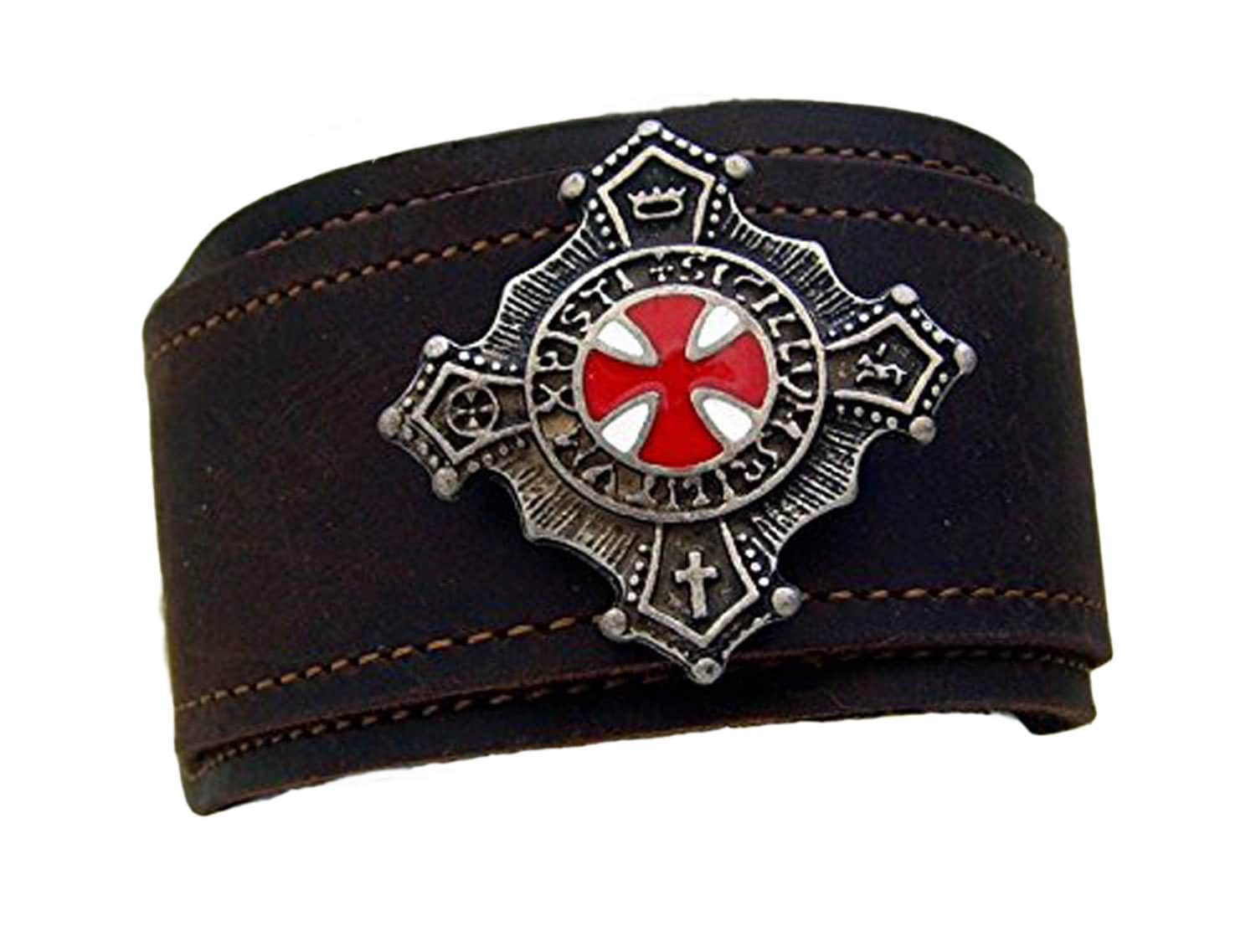 Bracelet Templar Knight Wrap Leather Bracelet - Etsy