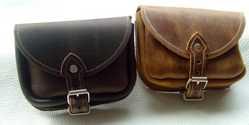 Leder-Gürteltasche mit Rollenschnalle Bauchtasche Hüfttasche Gewandtasche Bild 2