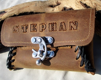 Leder-Tabaktasche Drehertasche Tabaketui mit Wunschnamen