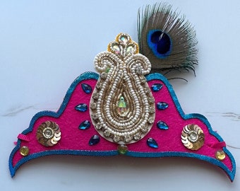 Radha Krishna Mukut Etsy