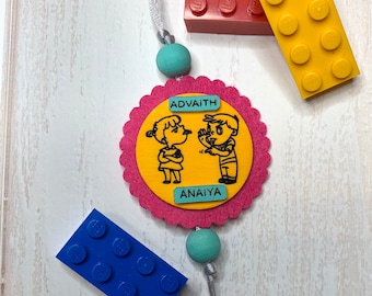Personalized Rakhi with Matching tees (optional)