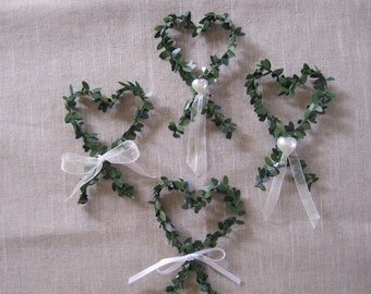 Boxwood Hearts Wedding Birthday Anniversary Decoration