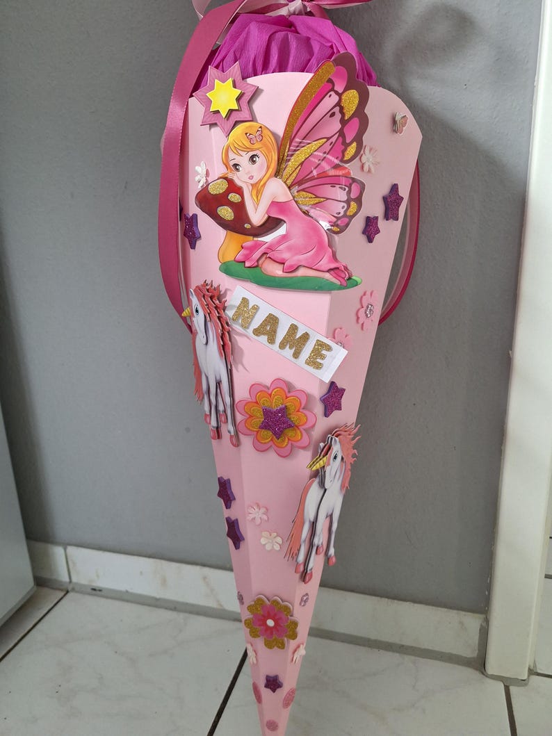 School cone/candy cone "Unicorn" - various colors & designs (ready-made or as a craft kit) image 9