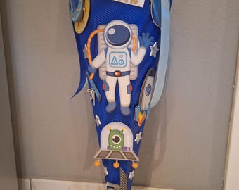 School cone/candy cone "Space" - various colors (ready-made or as a craft kit)