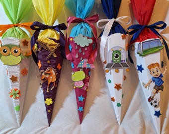 Sibling school cone - various colors & motifs