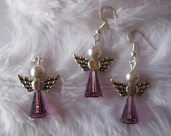 Set: Angel earrings and chain pendant