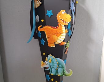 School cone candy cone "Dinos" - various colours (ready-made or as a craft kit)