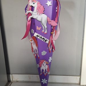 School cone/candy cone "Unicorn" - various colors & designs (ready-made or as a craft kit) image 11