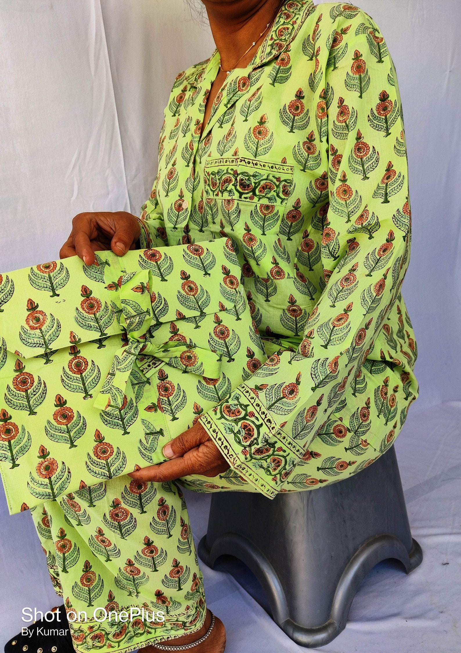 Indian Cotton PJ Set Adult Pajamas Hand Block Print Women & Etsy