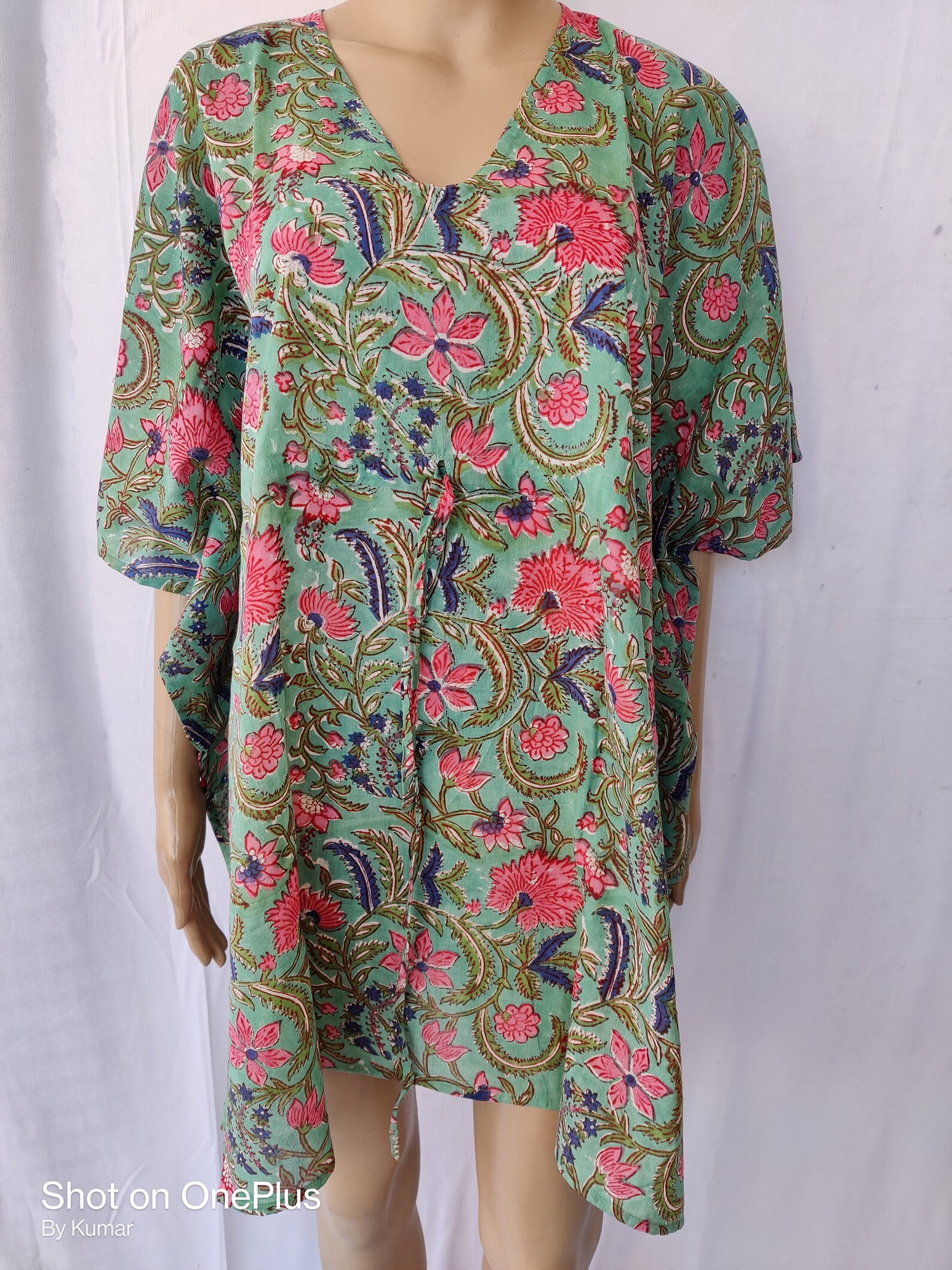 Indian Cotton Beach Cover Up Women Short Anokhi Block Print Etsy