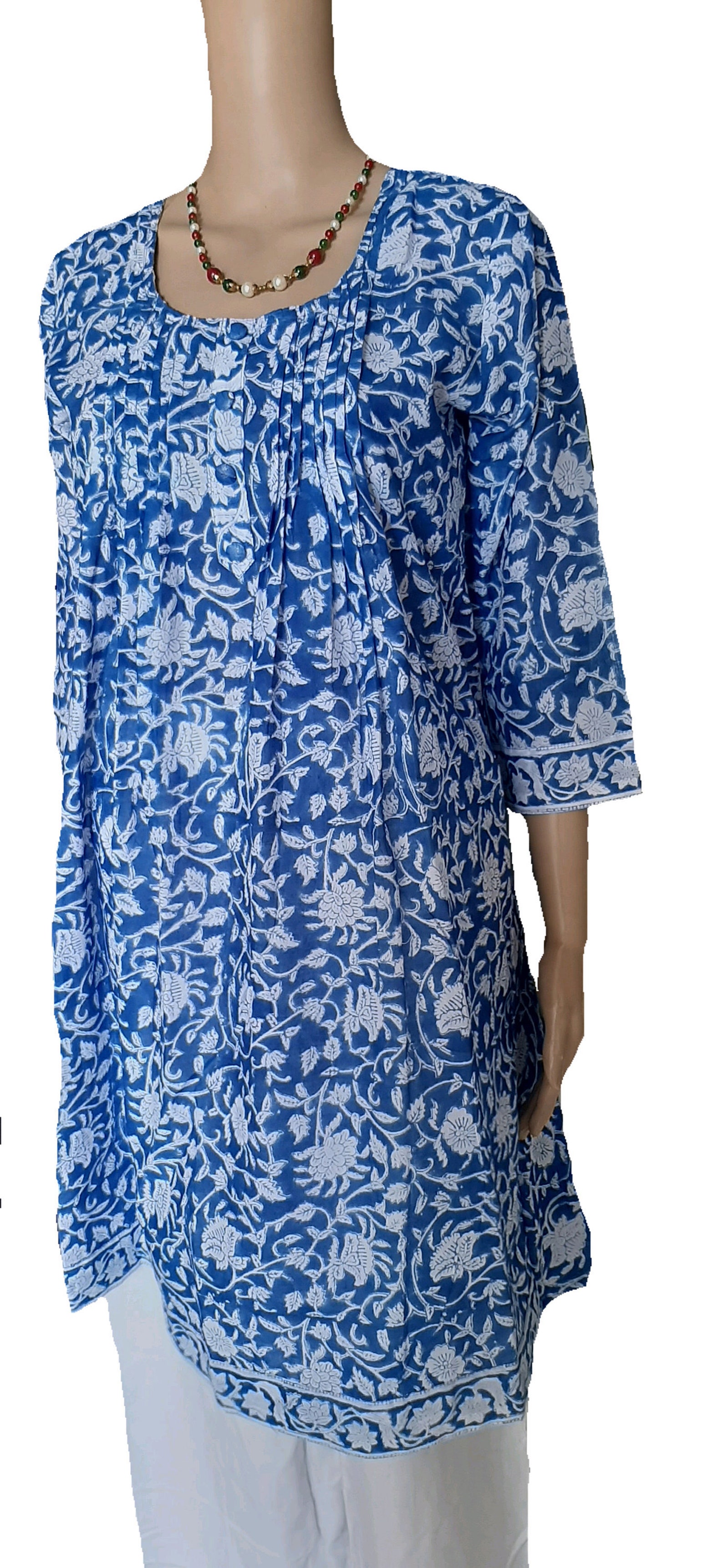 Indian Floral print dress cotton long dress Soft tunic top | Etsy