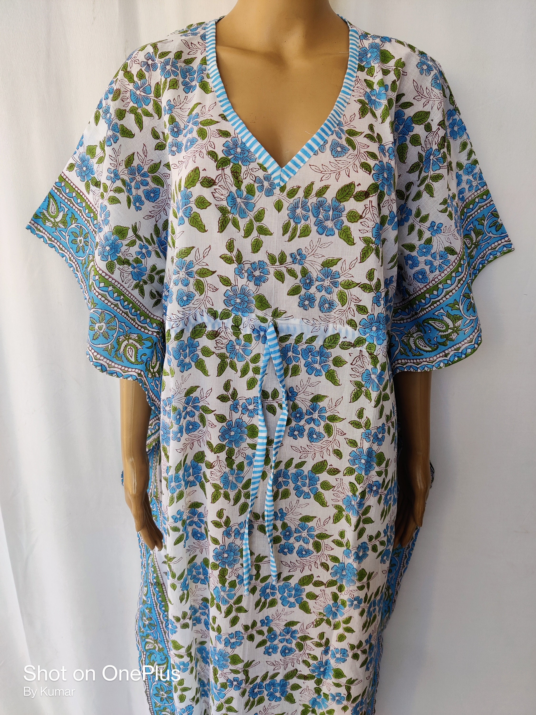 Indian Cotton Summer Beach Cover up Women Long Floral Print Etsy UK