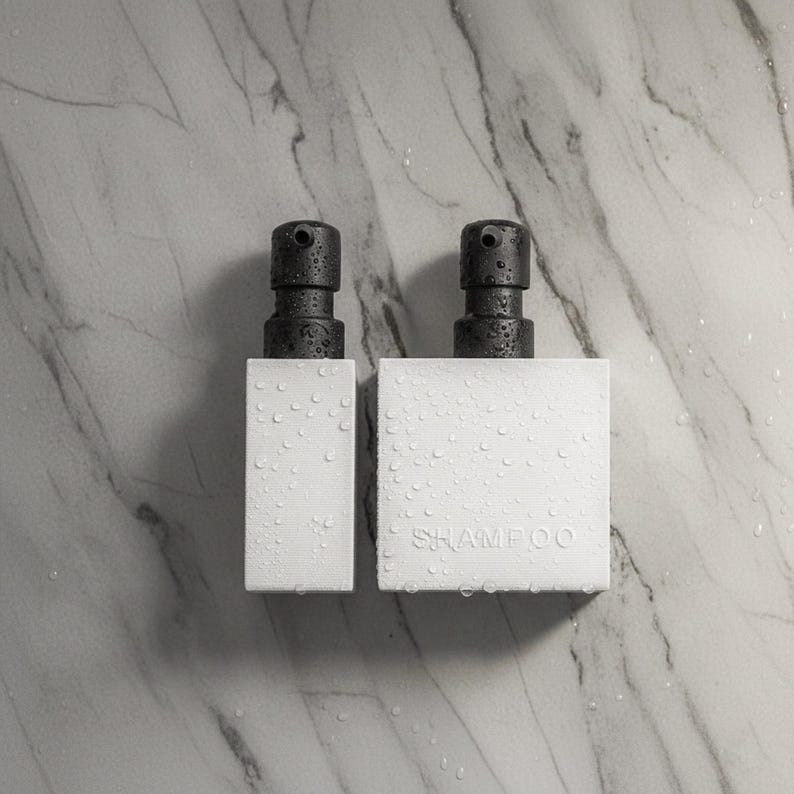 CUBE soap dispenser with wall mount for adhesive mounting, no drilling required, 1 pc. image 10