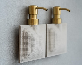 Distributore di sapone LOOM con supporto adesivo a parete, non richiede fori, 1 pz.