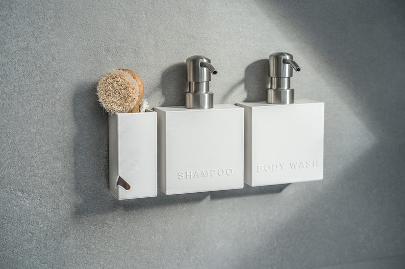 CUBE soap dispenser with wall mount for adhesive mounting, no drilling required, 1 pc. image 11