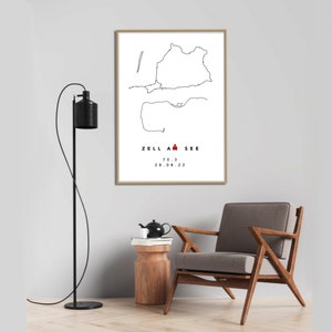 Race Locatie Custom Art Gift, voor de Triatleet, Hardloper, Fietser of Andere Atleet!