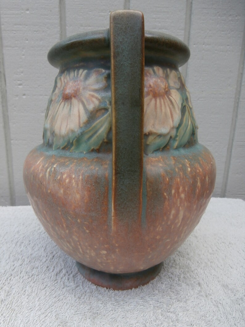 Antique Roseville Pottery Vase Dahlrose 367-8 Arts & | Etsy