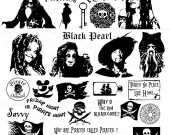 Pirates of the Caribbean Design Pack for Crafters and 
