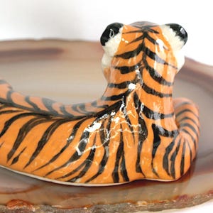 Tigre, miniatura, porcelana