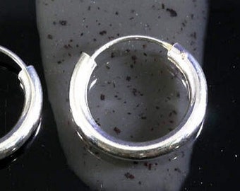 Hoop earrings, 925 sterling silver