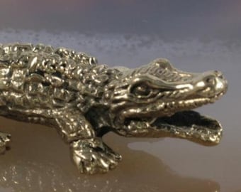 crocodile, bronze