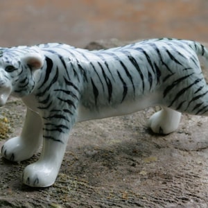 White tiger, miniature, porcelain