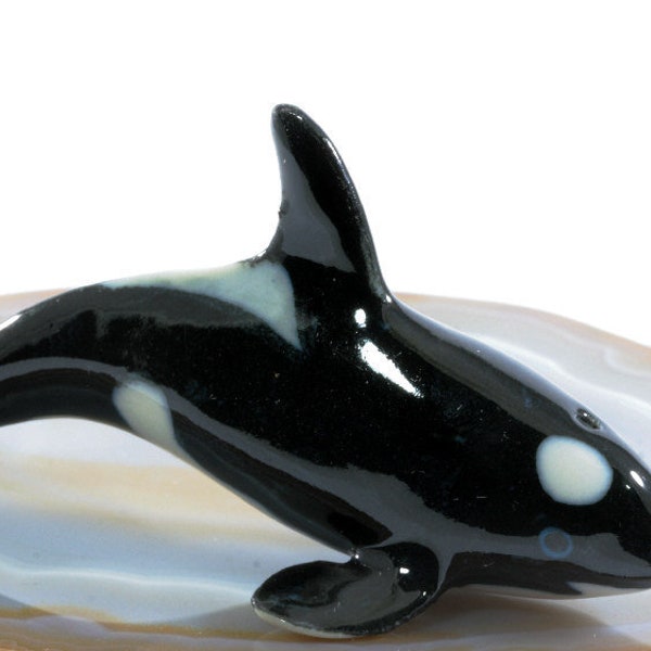Orca, Killer Whale, Miniature, Porcelain