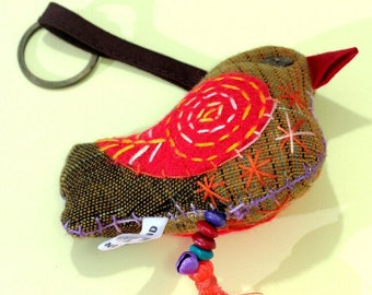 Bird,Gebamsel,Charm for bag and keys