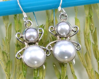 Pearls, Earrings, 925 Sterling Silver