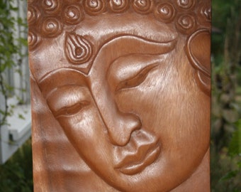 Buddha, Holz, Stele