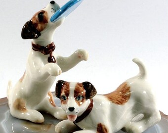 Puppenhaus Jack Russel Haustier Hund Betteln Mit Pfote Miniatur 1:12 Zubehör
