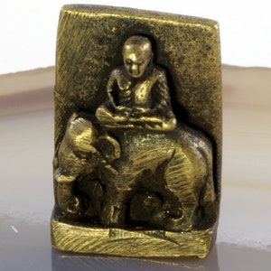 Buddha auf dem Elefant, Bronze, Asiatika