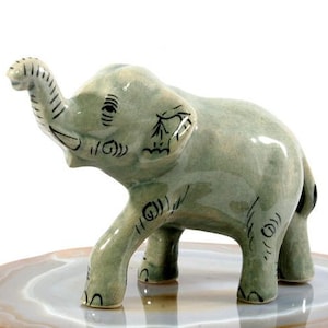 Elephant, miniature, porcelain