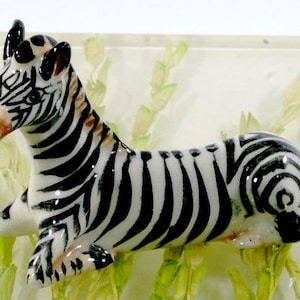 Zebra, miniature, porcelain