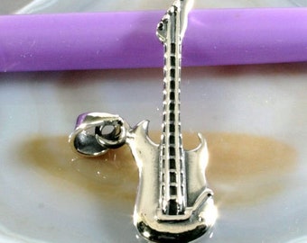 Gitarre , Anhänger,  925 Sterling Silber