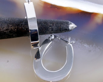 Hoop earrings, 925 sterling, silver