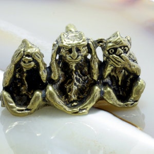 The Three Monkeys, Bronze, Miniature