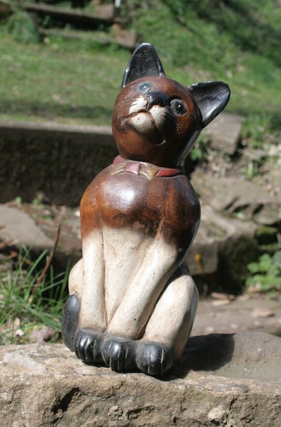 [Le plus partagé! √] chat statue bois 333433Statue chat bois