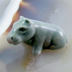 Hippo, miniature, porcelain