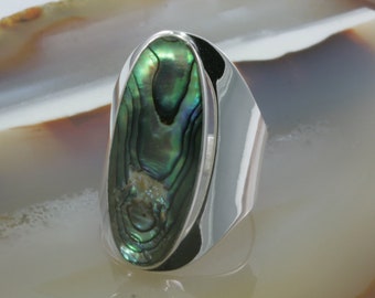 Abalone und Silber, Ring