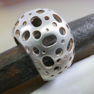 Ring, 925 sterling silver, matted