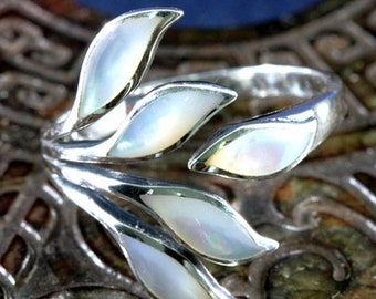 Perlmutt und 925 Sterling Silber, Ring
