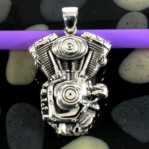 Motorcycle, Motor, Biker, V2, Pendant, 925 Silver